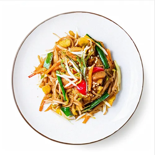 Sebzeli Pad Thai menüsü